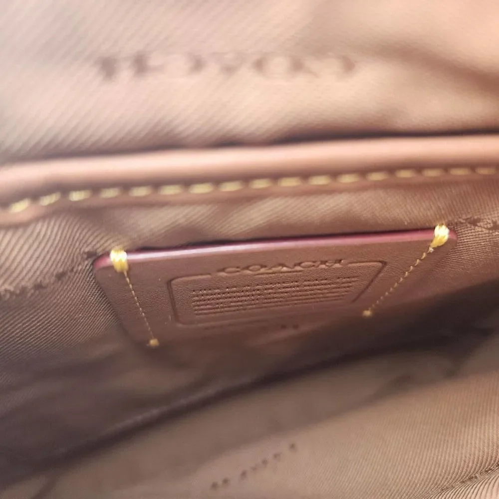 NWT Coach CC556 Floral Print Kitt Crossbody Handbag Multicolor Pebbled Leather - Picture 5 of 6